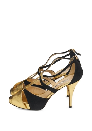 Oscar de la Renta Pre-Owned leather stiletto sandals - Gold