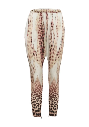 Just Cavalli pre-owned leopard-print joggers - Neutrals