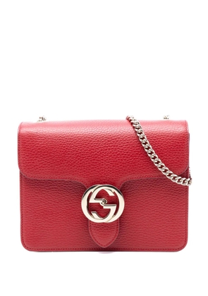 Gucci Pre-Owned 2016-2024 Small Dollar Calfskin Interlocking G crossbody bag - Red