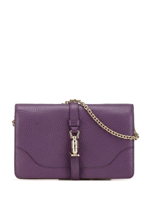 Gucci Pre-Owned 2000-2015 Pebbled Calfskin Piston Broadway Evening Bag shoulder bag - Purple