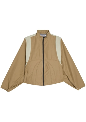 FFFPOSTALSERVICE colour-block zip-front windbreaker - Neutrals
