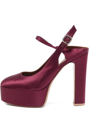 Malone Souliers pre-owned 140mm platform pumps - Red