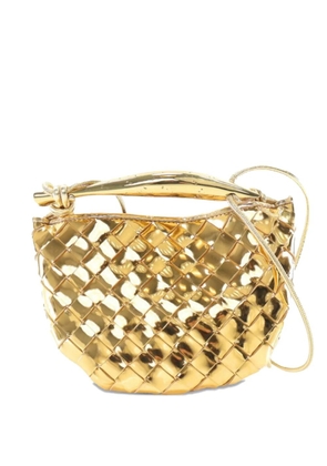 Bottega Veneta Pre-Owned 2012-2025 Baby Metallic Lambskin Intrecciato Sardine satchel - Gold