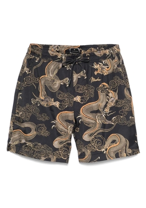 Maharishi Dragon swim shorts - Black