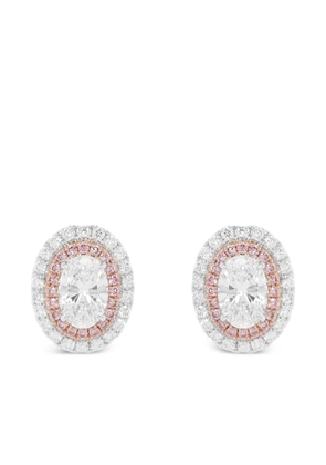 HYT Jewelry 18K white and rose gold diamond earrings - Silver