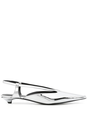 Proenza Schouler Point 20mm slingback pumps - Silver
