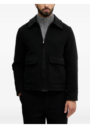 Trussardi zip-up shirt jacket - Black
