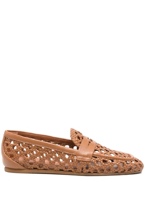 Stuart Weitzman woven loafers - Brown