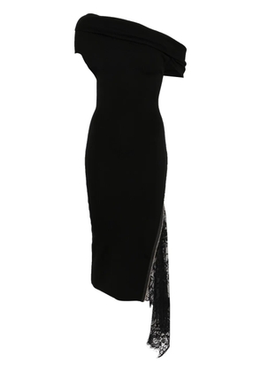 Monse lace-insert knitted dress - Black