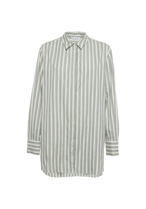Loro Piana Pre-Owned striped cotton shirt - White