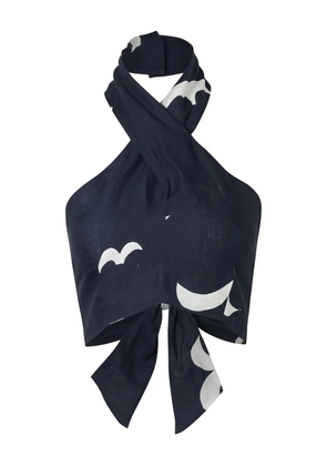 Cala de la Cruz halterneck sleveless top - Blue