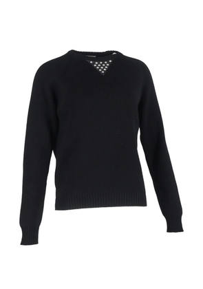 Saint Laurent Pre-Owned stud-embellished mock-neck sweater - Black