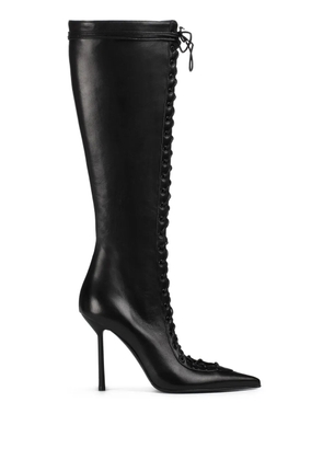 Le Silla 100mm Colette lace-up pointed-toe boots - Black