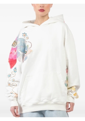 cout de la liberte Killian floral embellished sweater - White