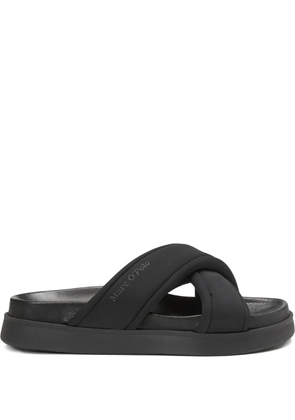 Marc O'Polo crossed-strap slides - Black