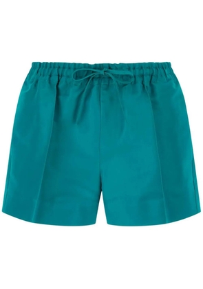 Valentino Garavani drawstring-waist pressed-crease shorts - Green