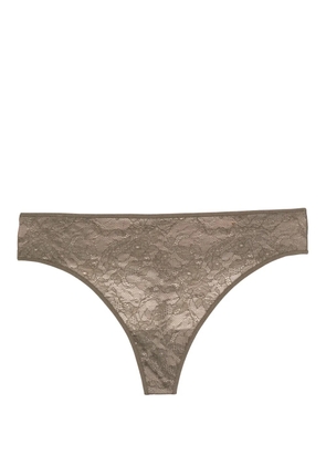 Marlies Dekkers Dame de Paris lace thong - Brown