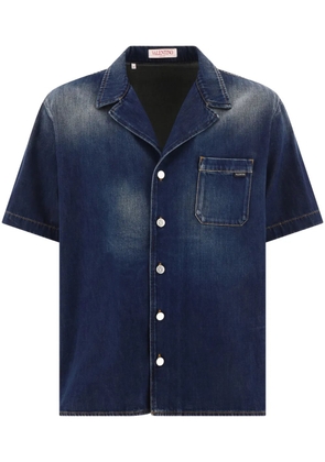 Valentino Garavani denim chambray bowling shirt - Blue