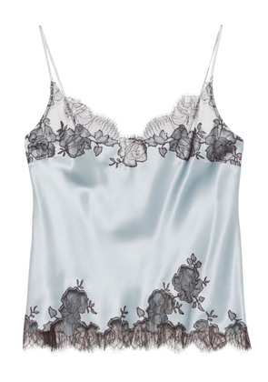 Carine Gilson silk satin top - Blue
