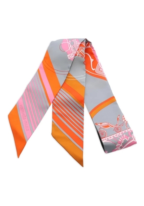 Hermès Pre-Owned 20s Ex-Libris Forever ribbon scarf - Grey