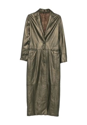 Romeo Gigli Pre-Owned 1996-1997s buttoned leather coat - Green