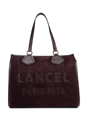 Lancel large logo-patch tote bag - Brown