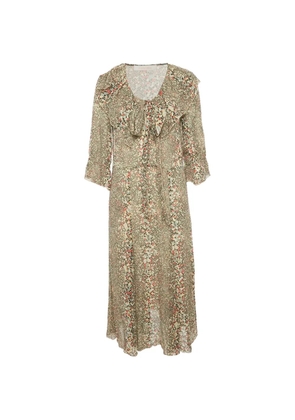 See by Chloé printed crepe midi dress - Neutrals