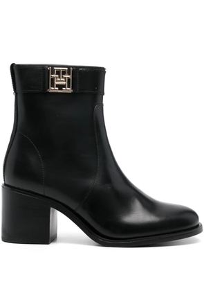 Tommy Hilfiger 65mm logo-plaque boots - Black