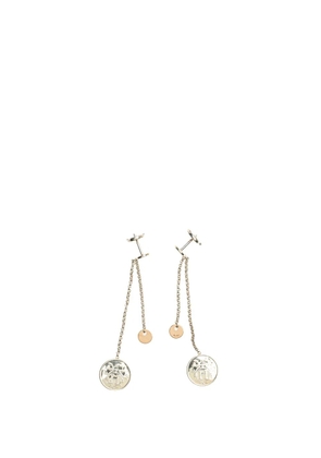 Hermès Pre-Owned 2000-2015 Sterling Silver and 18K Rose Gold Ex Libris Swing earrings - Pink
