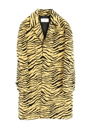 Celine Pre-Owned 2010s patterned wool coat - Yellow