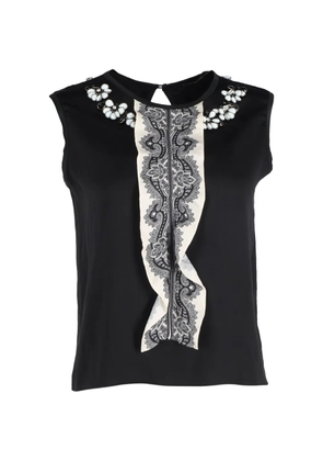 Etro Vintage embellished silk blouse - Black