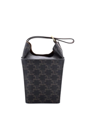 Celine Pre-Owned Strap Box Top Handle Bag Triomphe Coated Canvas satchel - Brown