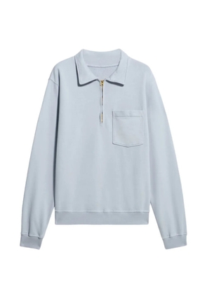 Fortela Yalep zip pocket long-sleeves polo shirt - Blue