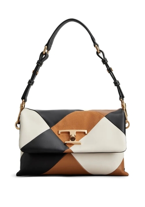 Tod's T Timeless patchwork shoulder bag - Black