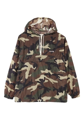 Celine Pre-Owned 2010s camouflage-print hooded jacket - Black