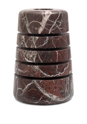 Editions Milano medium Atlantico stacked marbled vase (24.7cm x 36cm) - Red