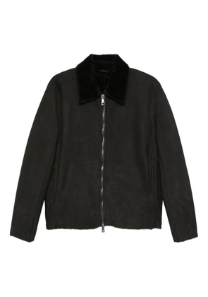 Giorgio Brato shearling-collar jacket - Black