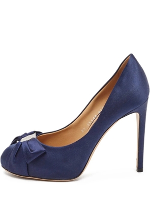 Ferragamo Pre-Owned satin pumps - Blue