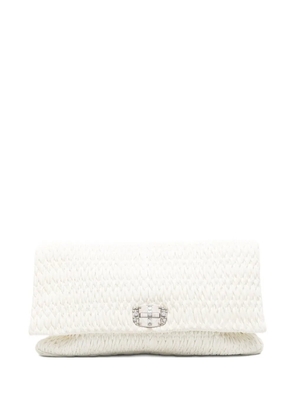 Miu Miu Pre-Owned 2000s quilted clasp bag - White