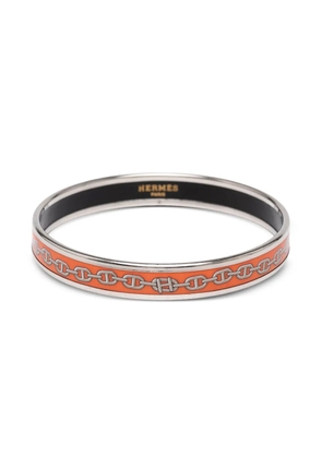 Hermès Pre-Owned 20th Century Narrow Chaine d Ancre Enamel Bangle 62 costume bracelet - Orange