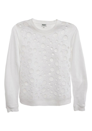Kenzo Pre-Owned cotton cut-out sweatshirt - White