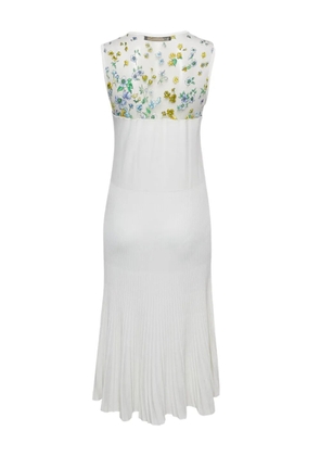 Versace Pre-Owned floral-print pleated dress - White