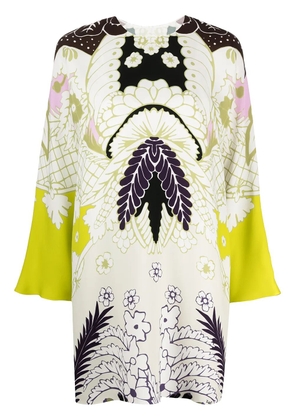 Valentino Garavani abstract-print long-sleeve dress - Green