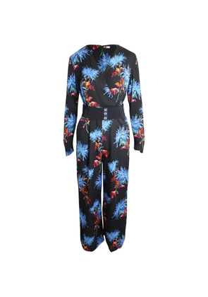 Diane Von Furstenberg Vintage floral belted jumpsuit - Black