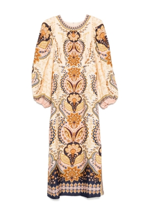 FARM Rio floral-print midi dress - Neutrals