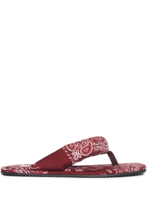 The Attico bandana-print slides - Red
