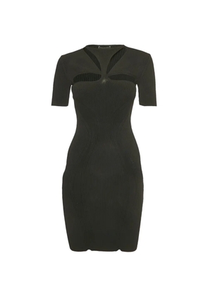 Alexander McQueen Pre-Owned ribbed cut-out mini dress - Black