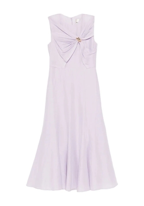 Roland Mouret knot-detailing midi dress - Purple