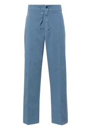 Canali drawstring-waist straight-leg trousers - Blue