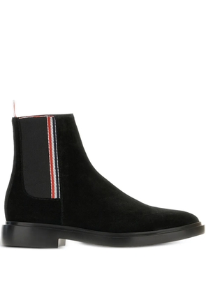 Thom Browne elastic-panel suede boots - Black